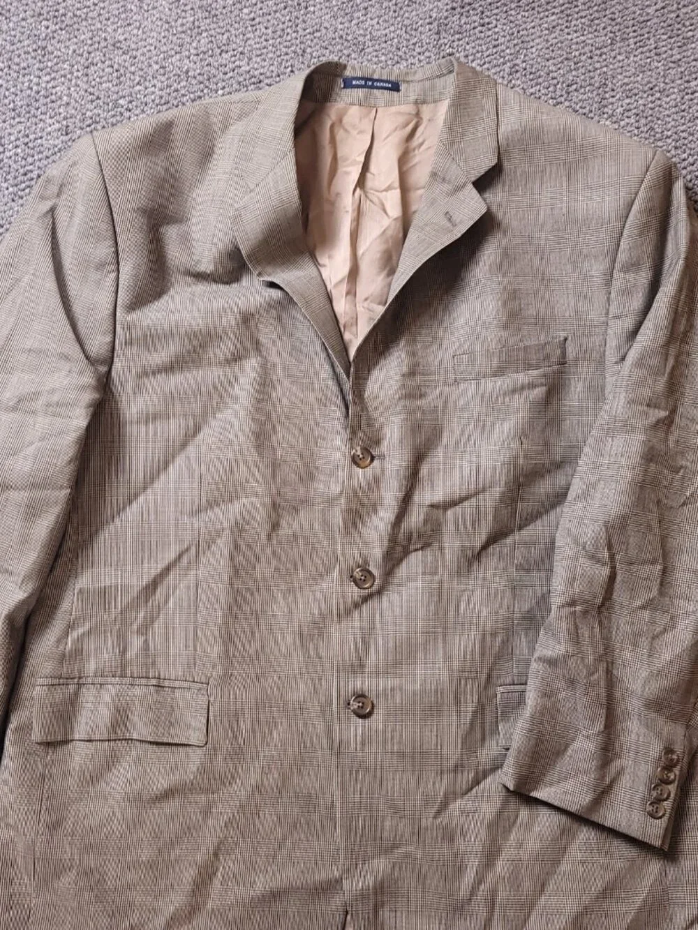 Polo Ralph Lauren Blazer Mens 48L Wool Boyds Philadelphia Beige Suit Jacket